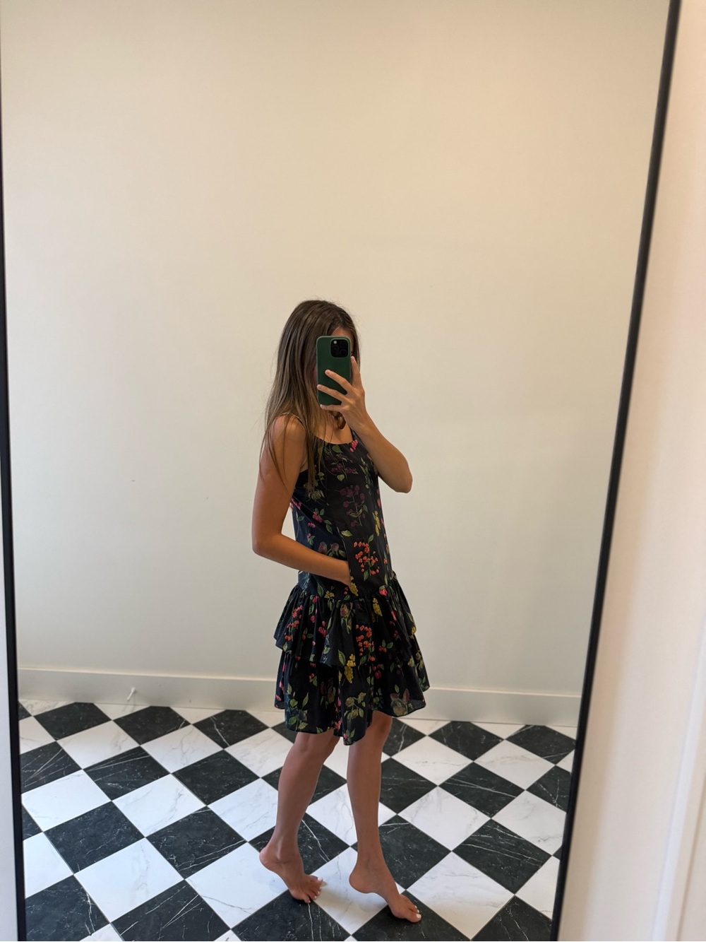 Cara Cara Floral Black Dress XS - Picture 7 of 11